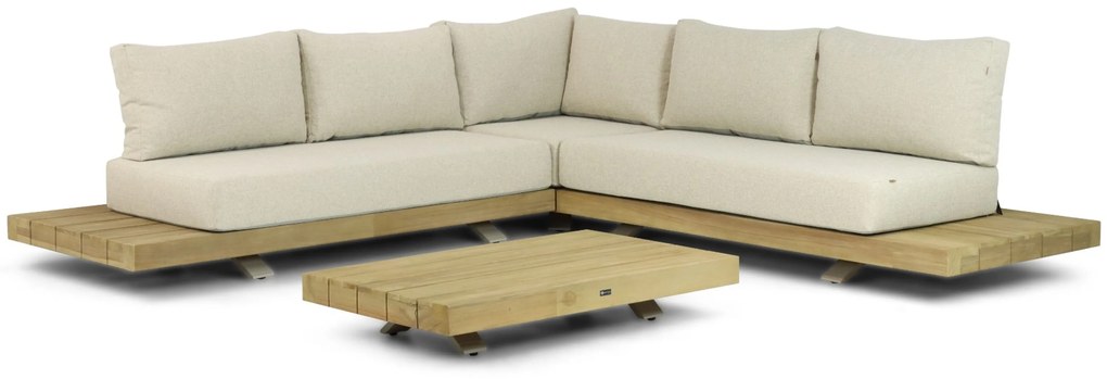 Hoek loungeset 5 personen Teak Taupe Santika Furniture Santika