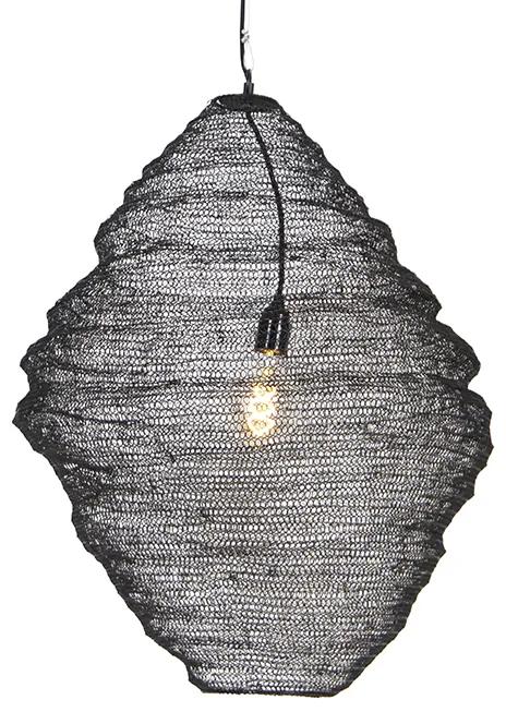 Eettafel / Eetkamer Oosterse hanglamp zwart 60cm - NidumOosters E27 rond Binnenverlichting Lamp