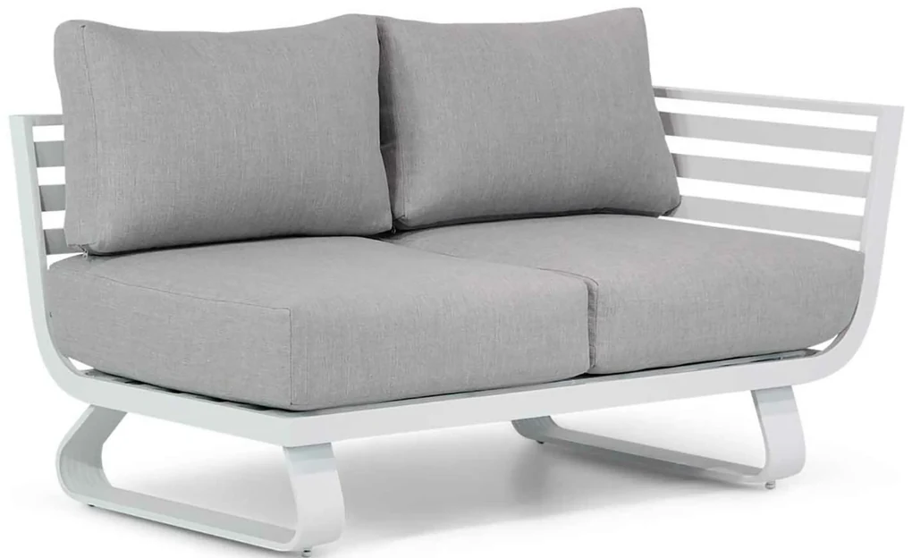 Hoek loungeset 6 personen Aluminium Wit Santika Furniture Santika Sovita