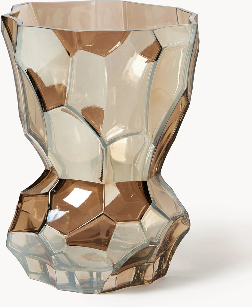Mondgeblazen glazen vaas Reflection, H 30 cm