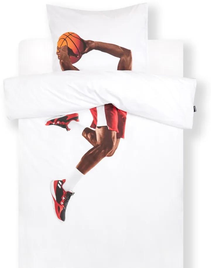 Snurk Basketball Star kinderdekbedovertrekset van biologisch katoen perkal 160TC - inclusief kussensloop