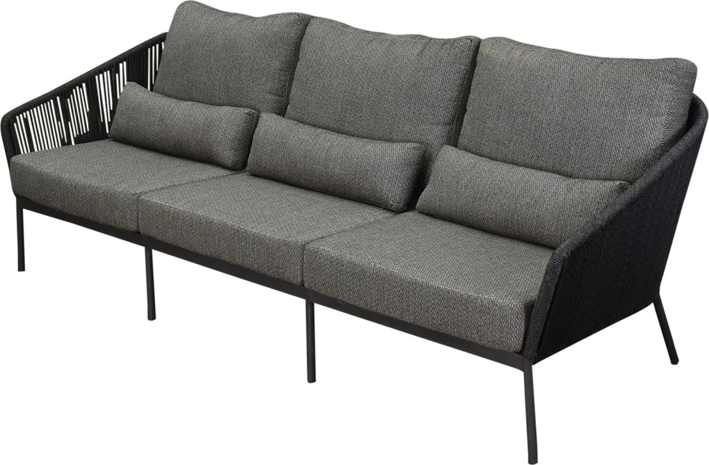 Costa 3-zits lounge bank antraciet rope