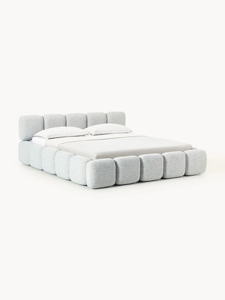 Gestoffeerd bouclé bed Tayla