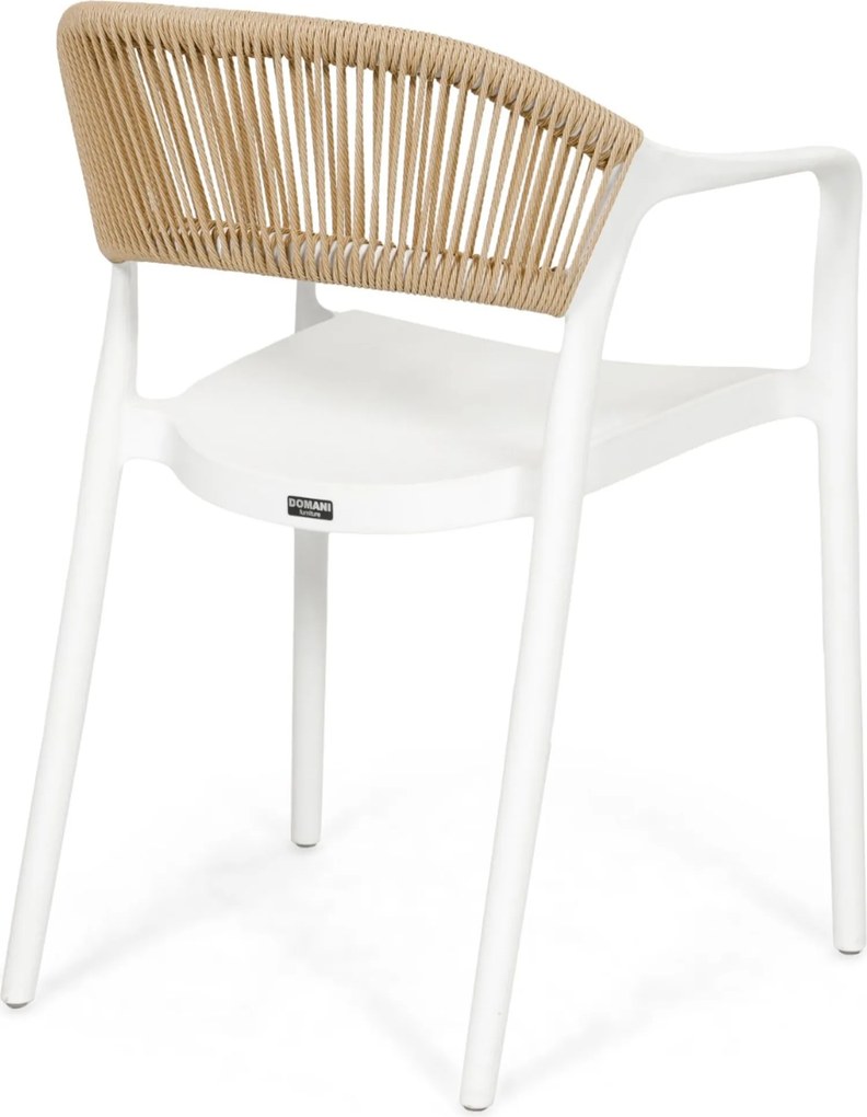 Tuinstoel stapelbaar Kunststof Wit Domani Furniture Toscano   white