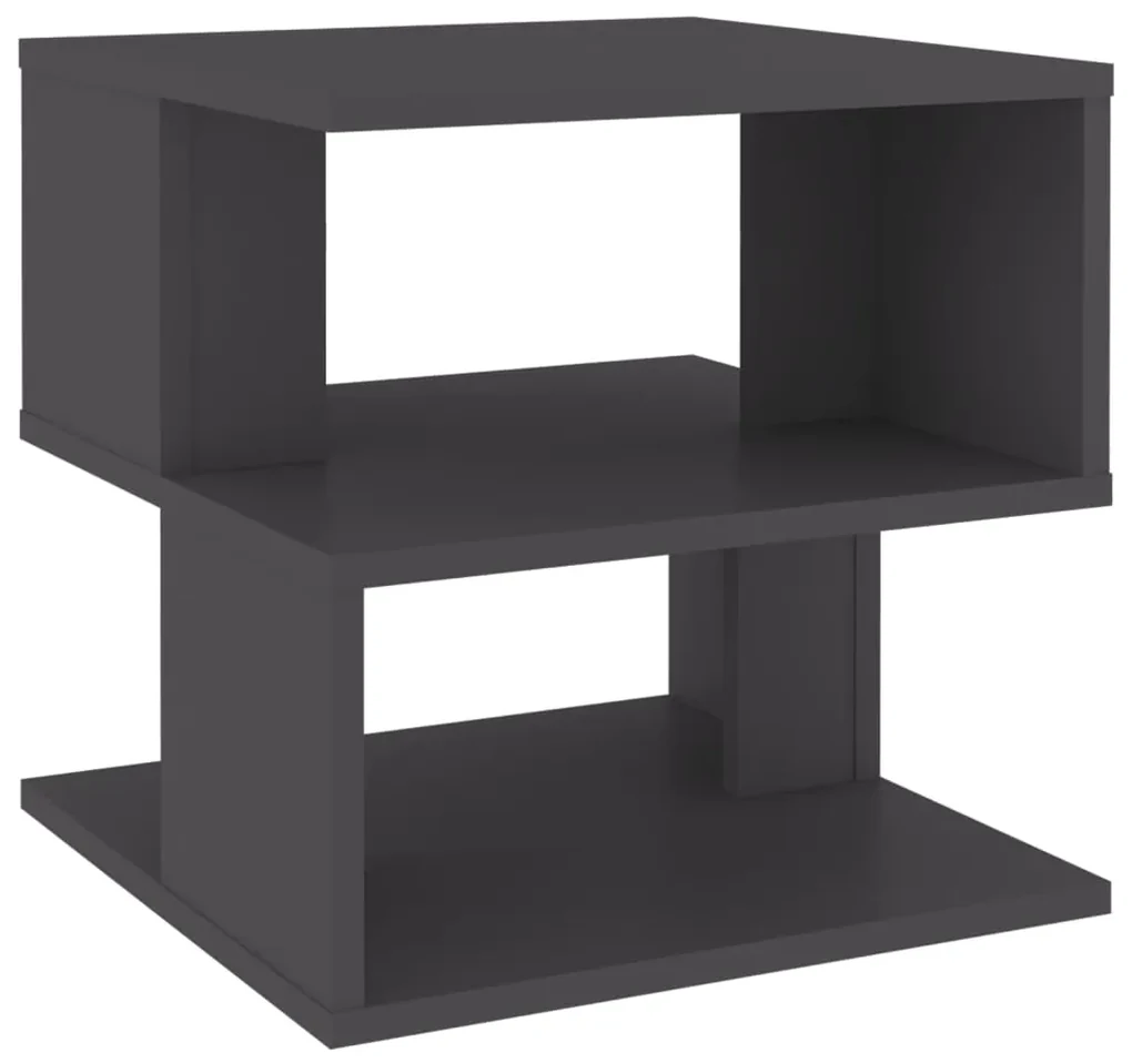 vidaXL Bijzettafel 40x40x40 cm spaanplaat grijs
