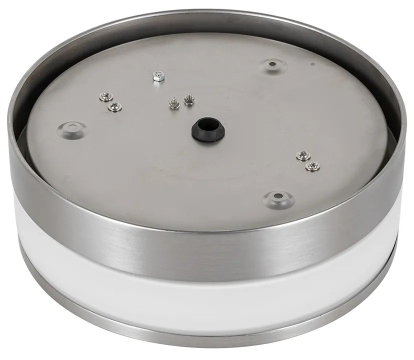 Moderne plafondlamp staal 23 cm IP44  - Flavi