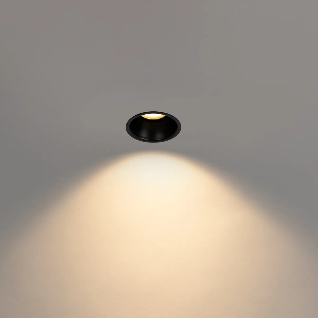 Smart inbouwspot zwart IP44 incl. Wifi GU10 50mm - Dept