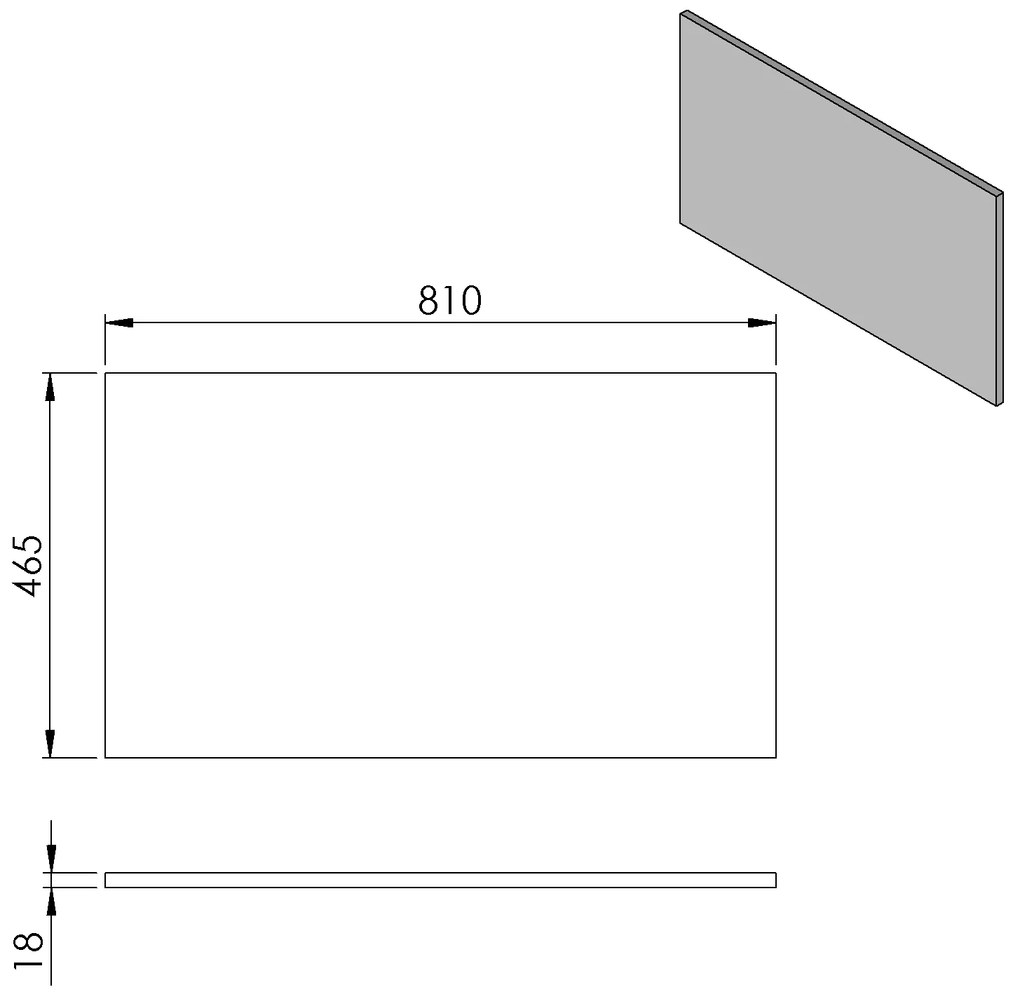 Sapho Cirasa toppaneel 81x46.5cm eiken