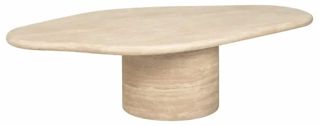 Richmond Interiors Fictus Organische Salontafel Travertin Beige - 130 X 80cm.