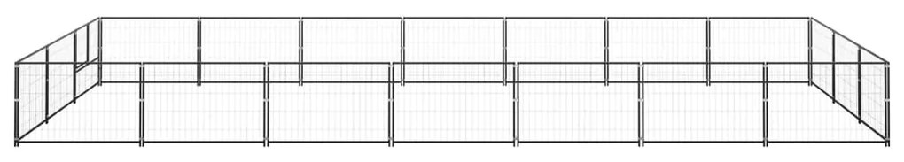 vidaXL Hondenkennel 21 m² staal zwart