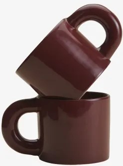 Pack Van 2 Koffiekopjes Van 30 Cl In New Bone China Rylvane Wijn Rood - Sklum