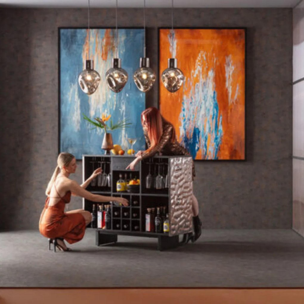 Chroom Design Thuisbar - 120x48x105cm.