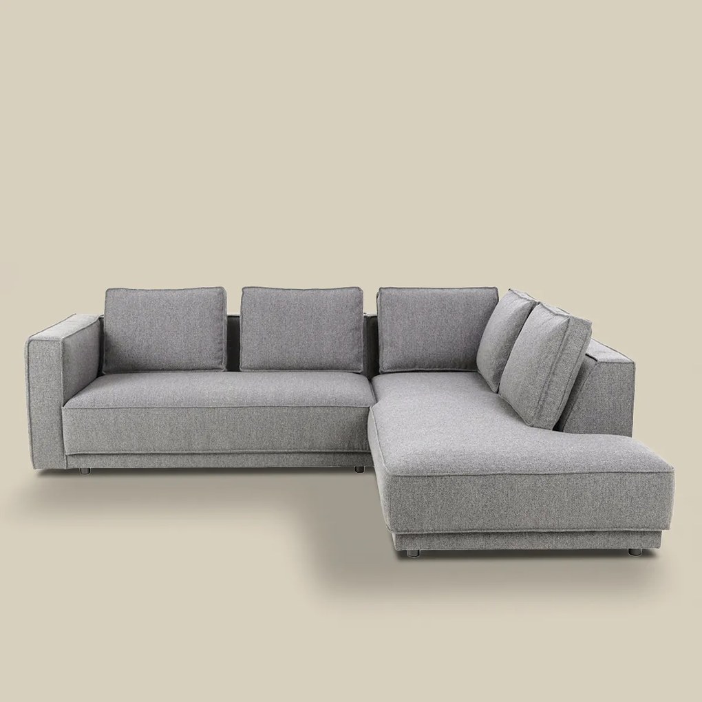 Hoekbank Grijs Boucle Hoek Rechts