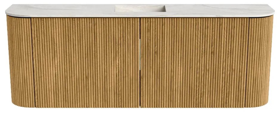 Mondiaz Joya DLux 115cm toiletmeubel ronding links/rechts oak met wastafel faye midden zonder kraangat ostra
