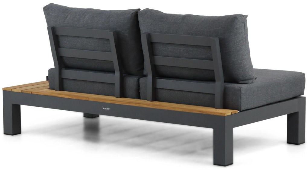 Loungeset 5 personen Aluminium/Teak Grijs Lifestyle Garden Furniture Vittoria
