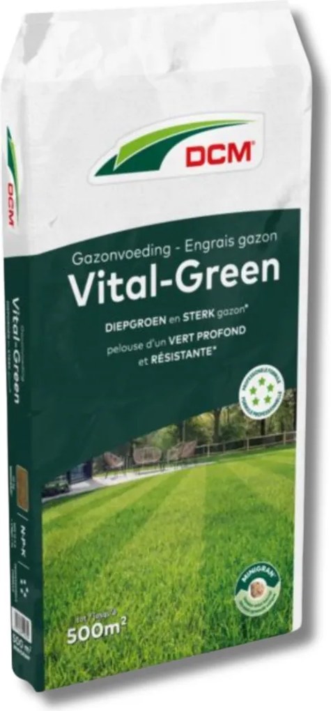 DCM gazonmeststof 20kg voor 500m² - Vital Green