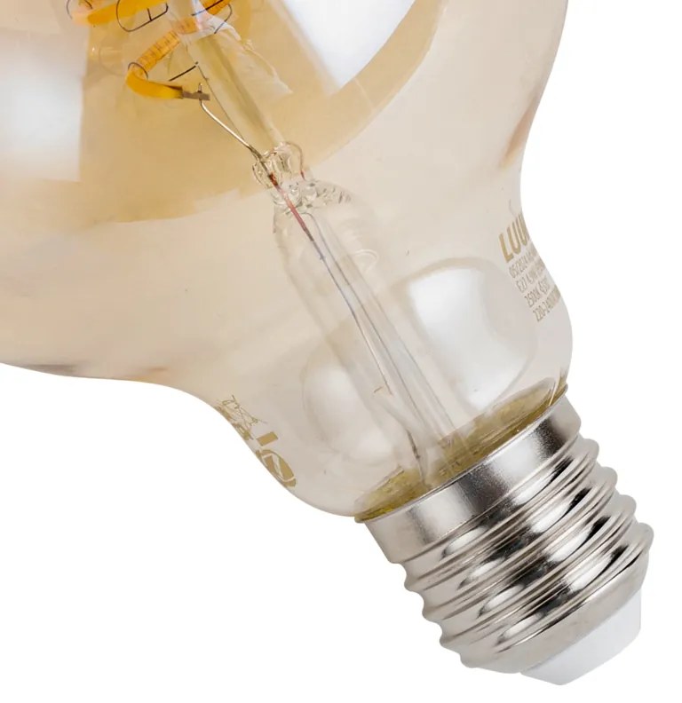 Smart E27 dimbare LED lamp G95 amber 4.9W 320 lm 2500K