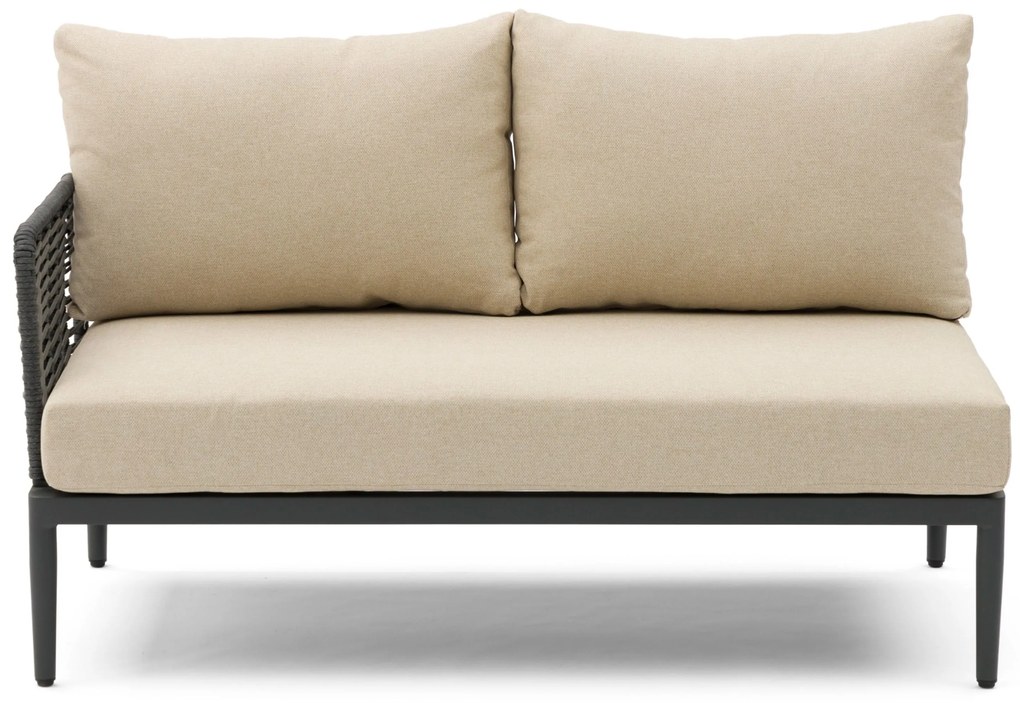 Hoek loungeset 5 personen Aluminium/wicker Grijs Coco Ibiza