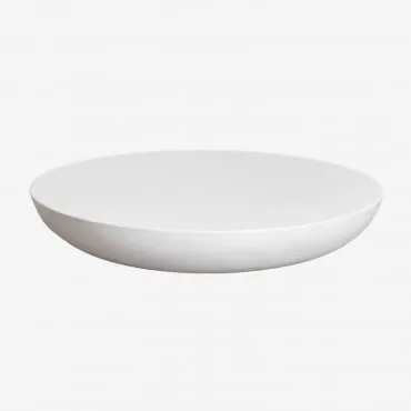 Ronde Salontafel Ø105 Cm In Cement Zenadia Wit - Sklum
