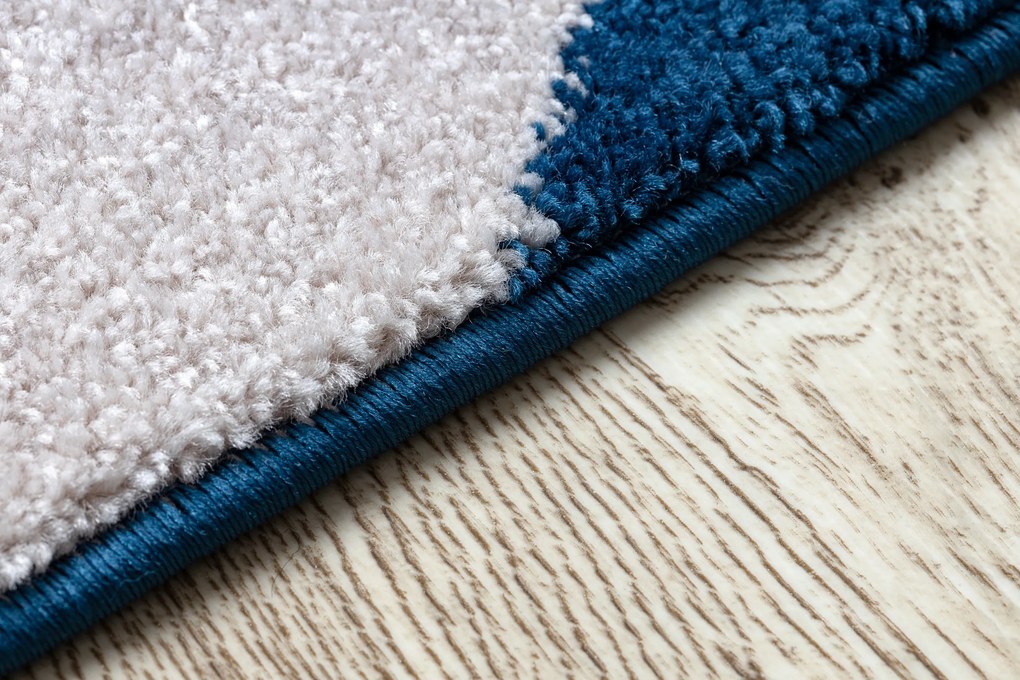 Tapijt SKETCH - FA66 blauw /wit - Zigzag