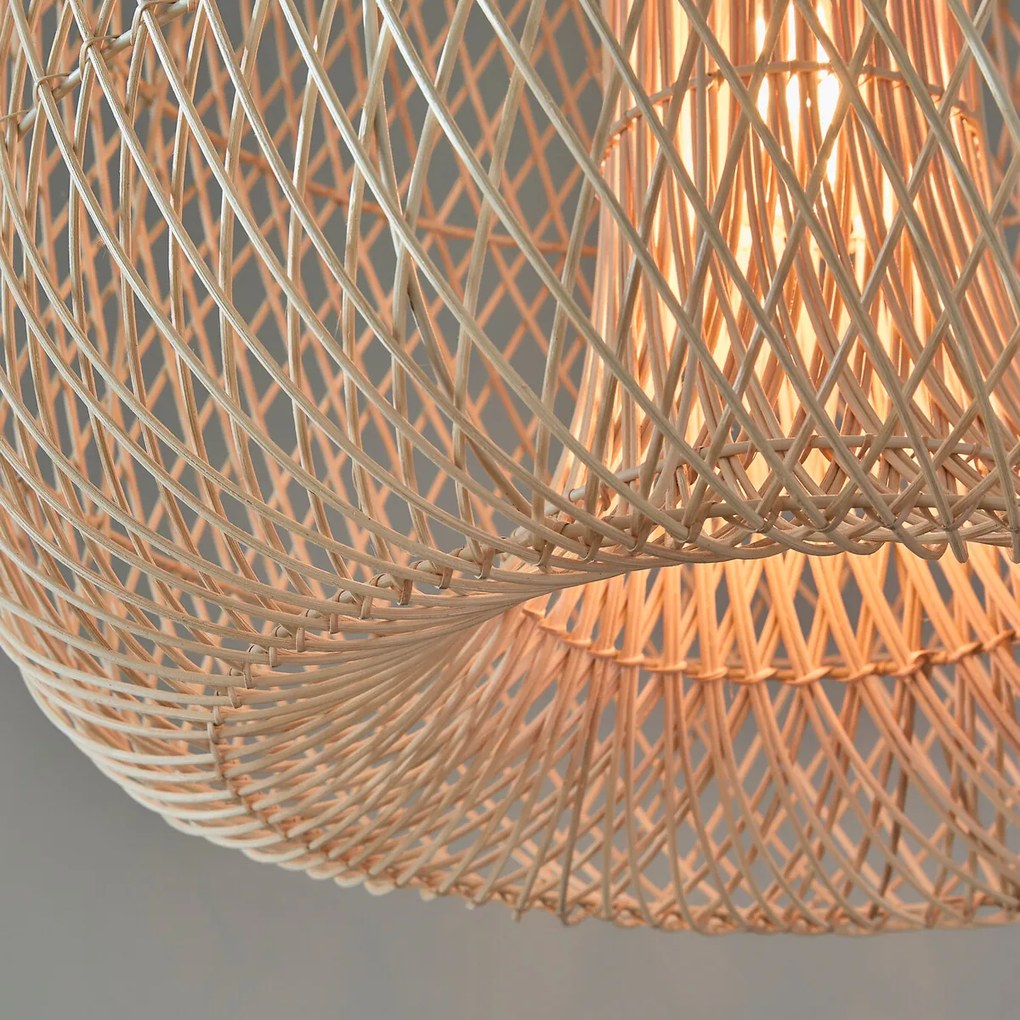 Hanglamp van gevlochten rotan, diameter 56 cm, TITOU