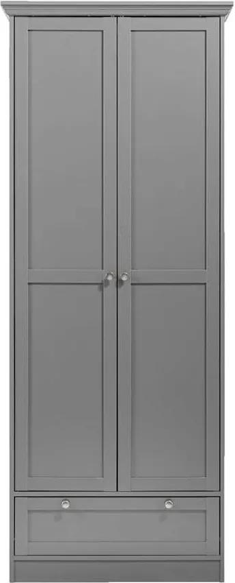 Kast Vera 2-deurs - antraciet - 200x80x39 cm - Leen Bakker