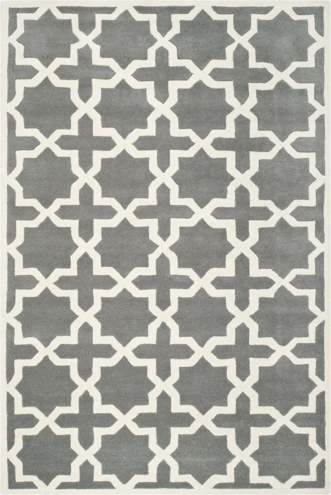Safavieh | Vloerkleed Barrow 120 x 180 cm donker grijs, ivoor vloerkleden wol vloerkleden & woontextiel vloerkleden