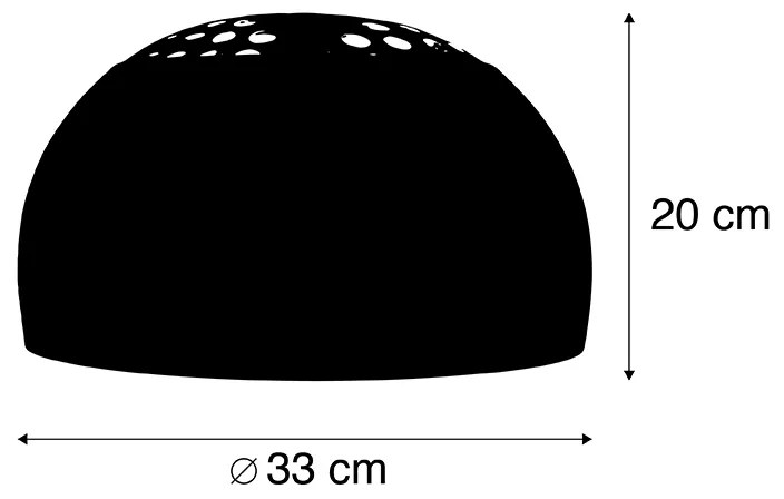 Booglamp XXL kap zwart rond