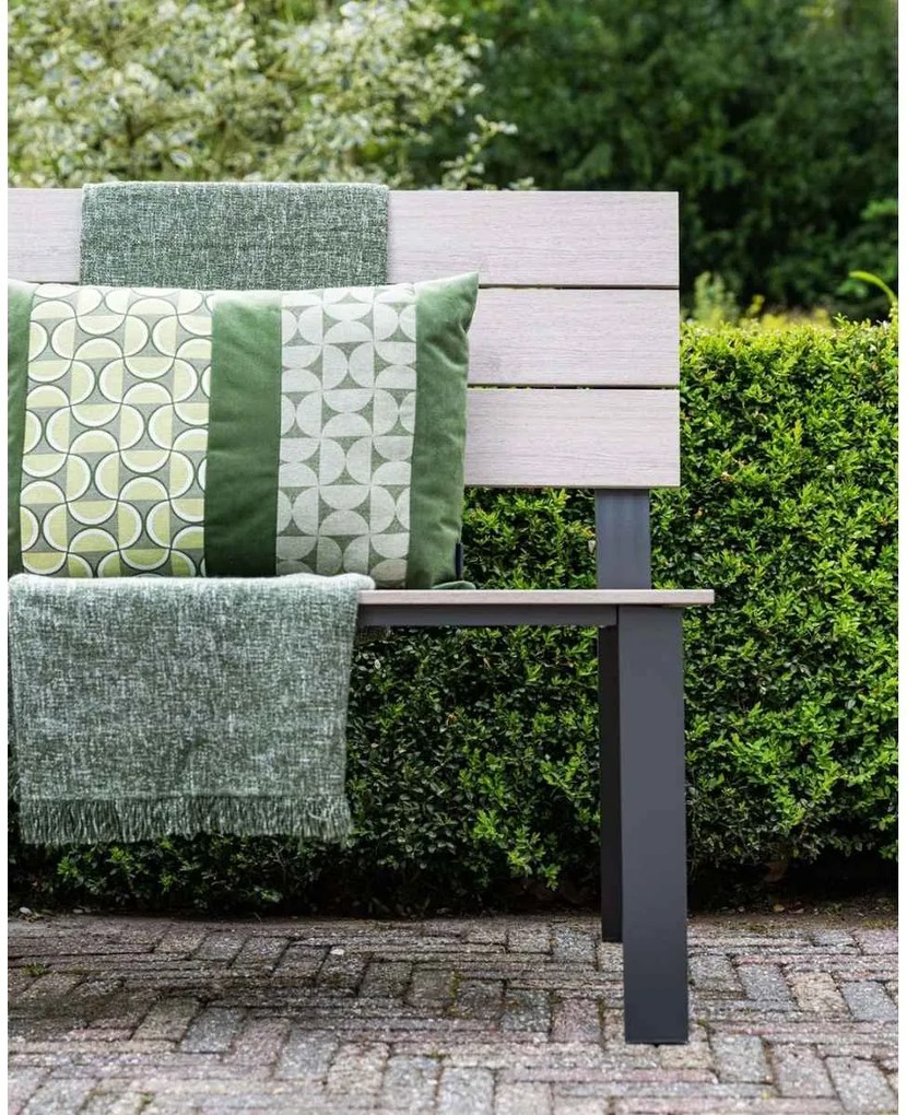 Garden Impressions Ellen parkbank donker grijs - light teak Vironwood