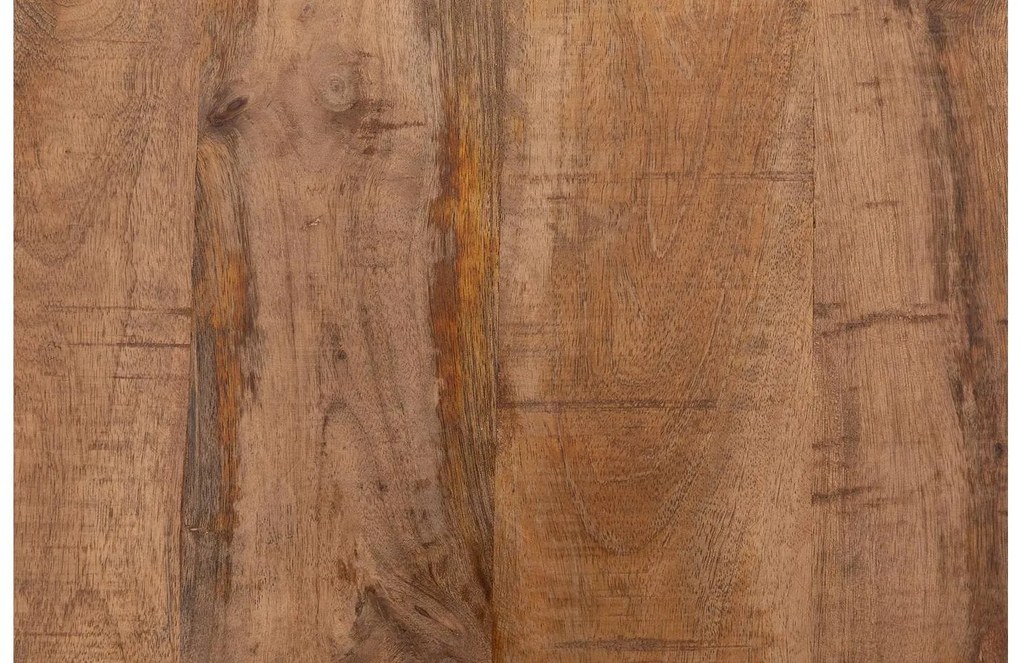Goossens Salontafel Jelle rond, hout mango bruin, urban industrieel, 54 x 45 x 54 cm