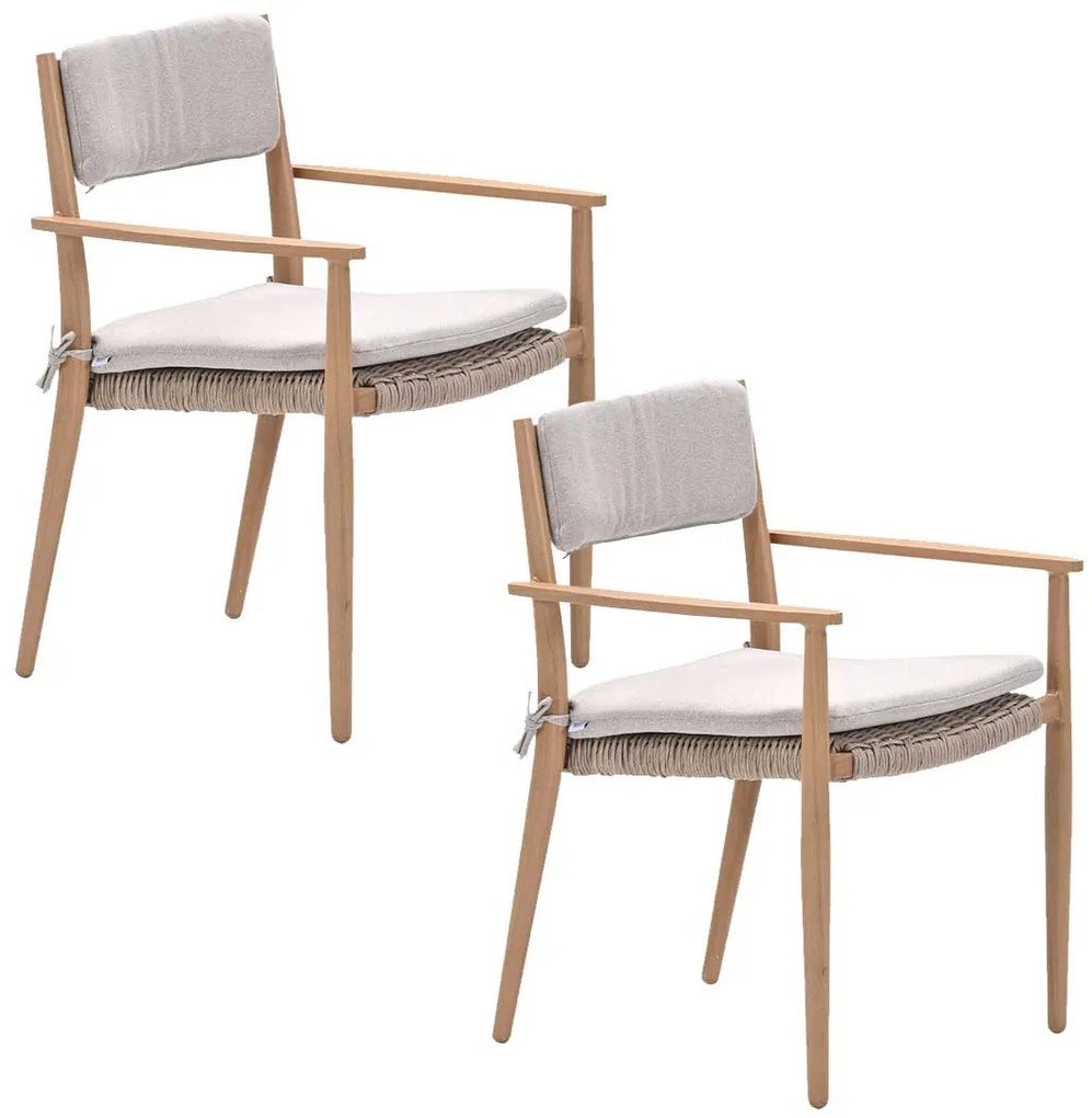 Garden Impressions Lily tuinstoel light teak - 2 stuks