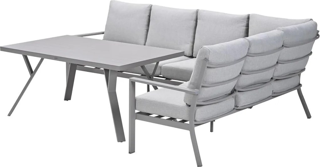Garden Impressions Senja lounge dining set 3-delig rechts - valley sand