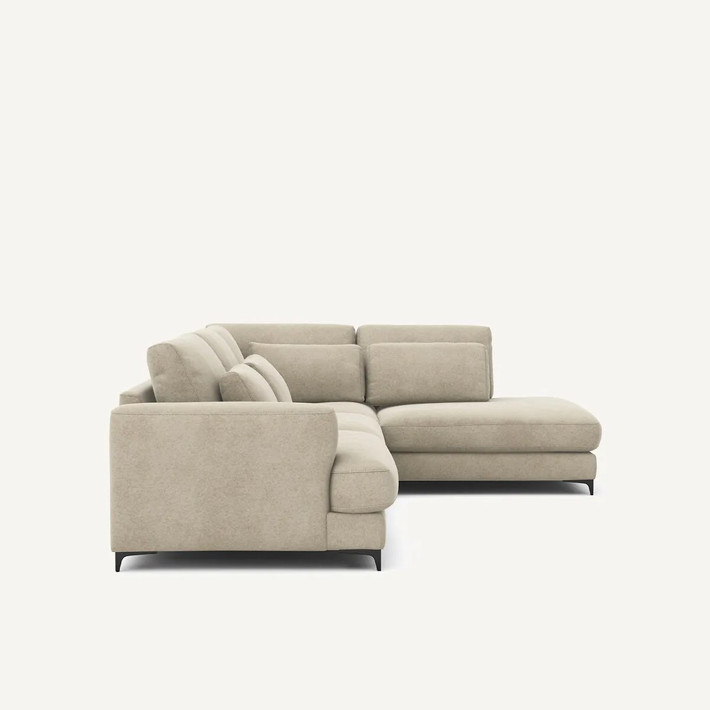 Omvormbare hoekbank rechts, linnen fluweel, Marsile