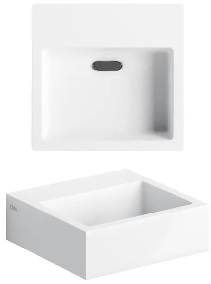 Clou Flush Fontein - 28x27x9cm - voorbewerkt kraangat - met afvoerplug - mat wit CL/03.13011