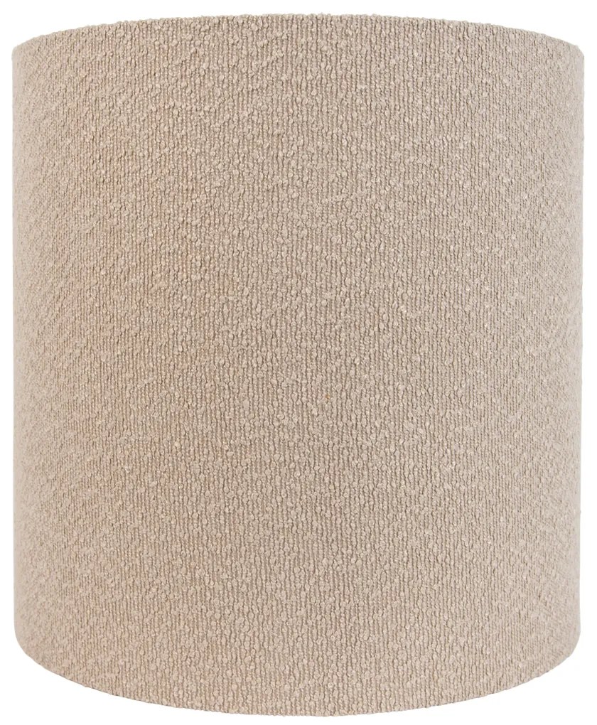 Stoffen lampenkap beige met teddy stof 40/40/40