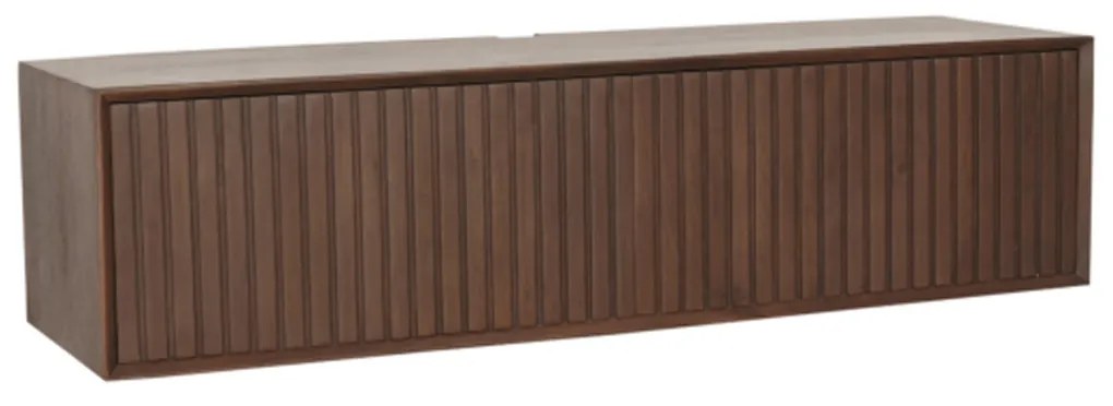 Starfurn Madison Walnut Zwevend Tv-meubel Walnoot Ribbels 120 Cm - 120x35x30cm.