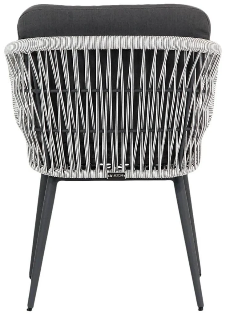 Tuinset Ronde Tuintafel 6 personen 140 cm Rope Wit Lifestyle Garden Furniture Western/Graniet