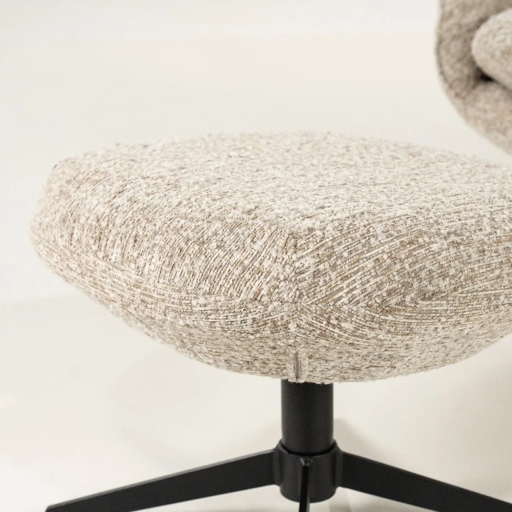 Draaibare Fauteuil Met Voetenbank Taupe