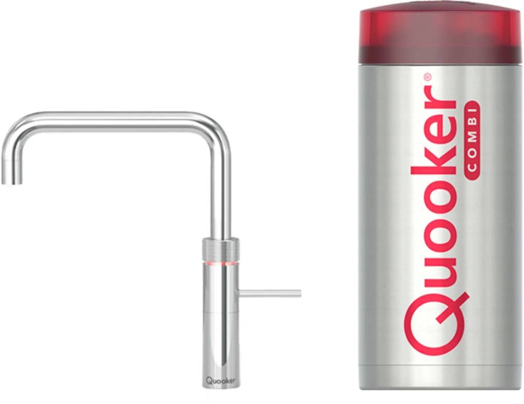 Quooker Fusion square met COMBI+ boiler 3-in-1 kokendwaterkraan Chroom