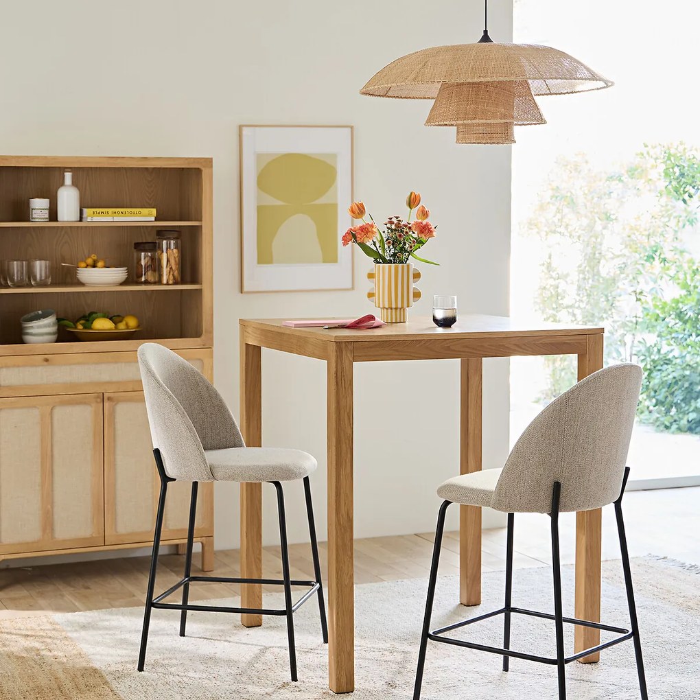 Set van 2 barstoelen in chiné, Nordie