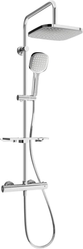 Mexen KT33 opbouw doucheset met regendouche en thermostatische kraan, chroom - 771503393-00