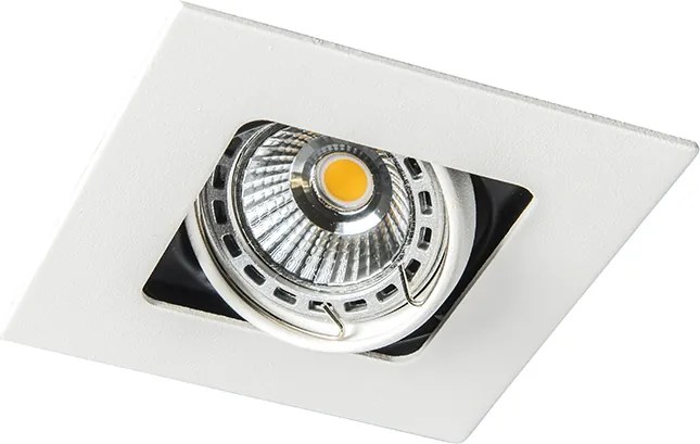 Vierkante inbouwspot wit draai- en kantelbaar - Artemis
