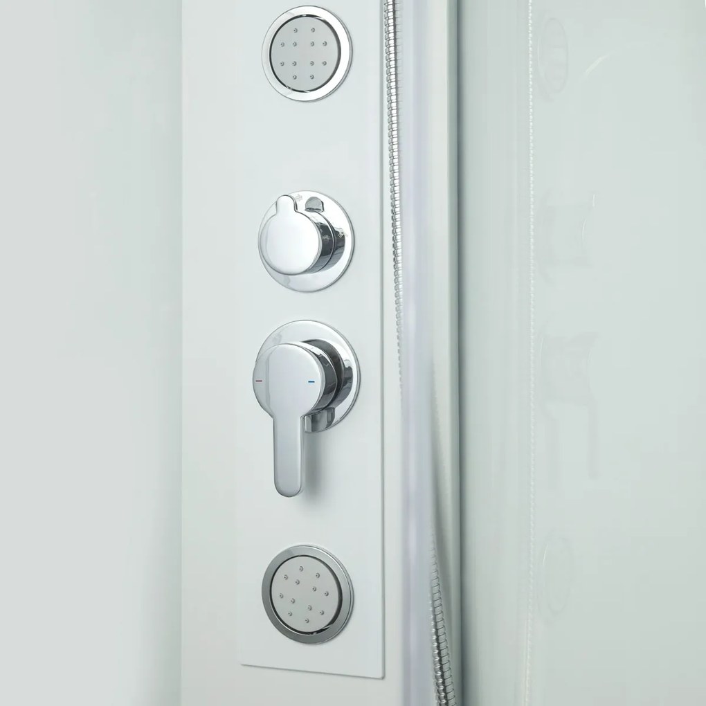 Kerra Wega complete douchecabine met massagejets wit