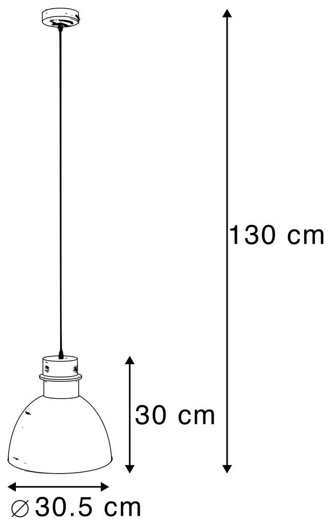 Set van 3 Landelijke hanglampen grijs - Dory Modern E27 rond Binnenverlichting Lamp