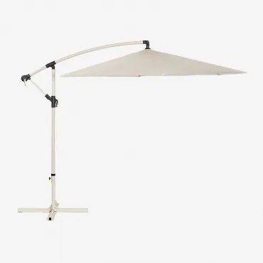 Parasol Ø295 Cm Van Stof En Staal Gerran Tapioca Beige - Sklum