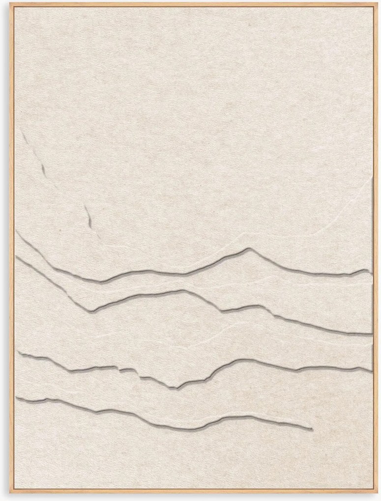 Akoestische wanddecoratie Tonefield met houten frame