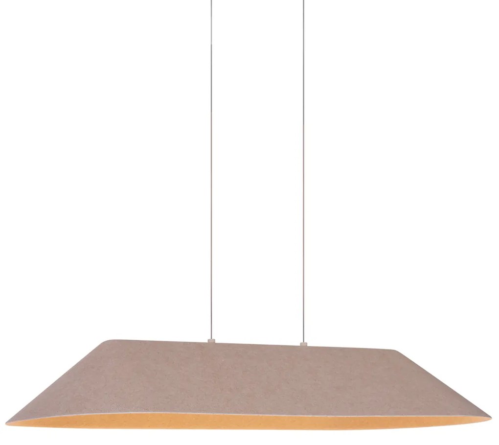 Moderne hanglamp beige incl. LED 3-staps dimbaar - Dani