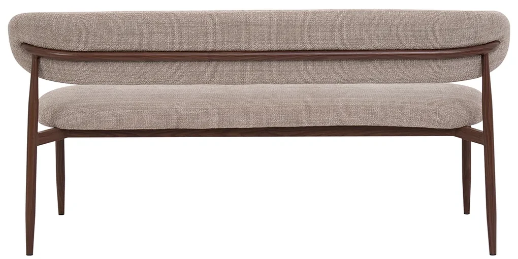 Eetkamerbank Walnoot Beige 160 Cm