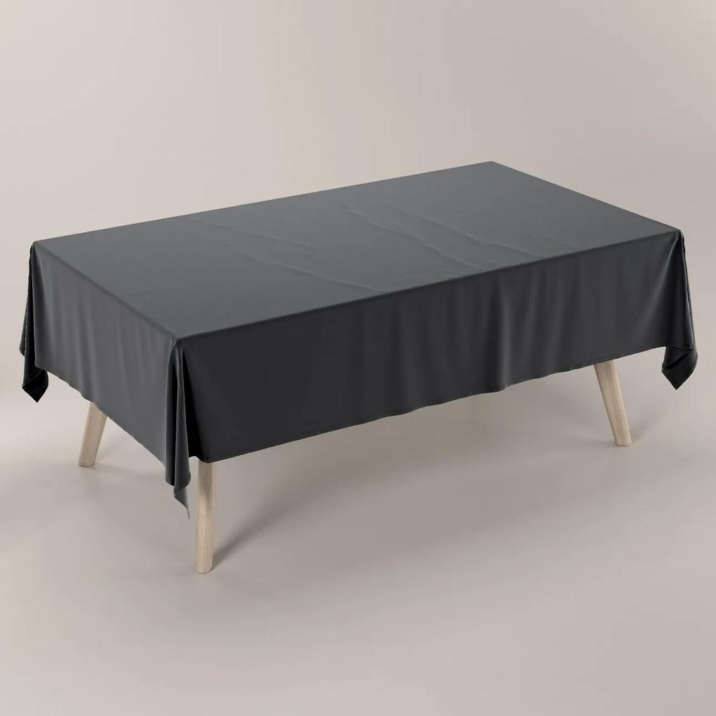 Dekoria Rechthoekig tafelkleed, zwart, 130 x 210 cm