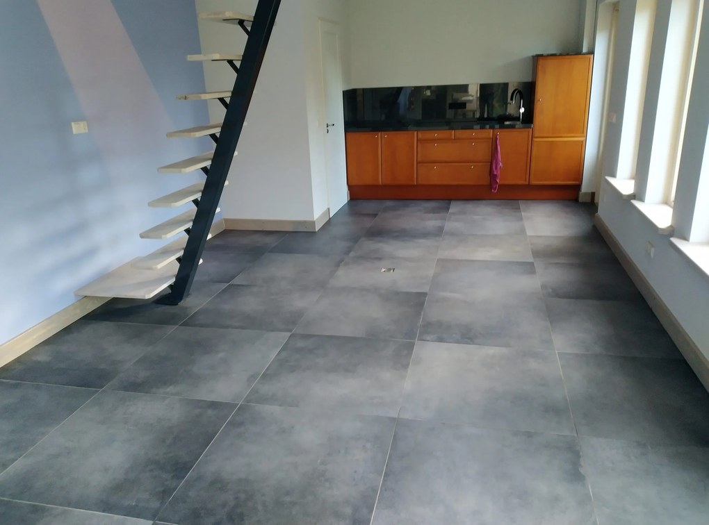 Vloertegel 60x60 Cm Betonlook Antraciet DC90